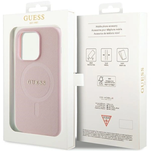 Kup Case Guess GUHMP13XPSAHMCP Apple iPhone 13 Pro Max Hardcase Saffiano MagSafe rosa/pink - GUE2800 - {ean13} - Sklep Home Screen