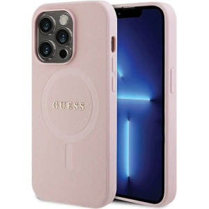 Kup Etui Guess GUHMP14LPSAHMCP Apple iPhone 14 Pro hardcase Saffiano MagSafe różowy/pink - GUE2801 - {ean13} - Sklep Home Screen