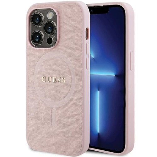 Kup Guess Apple Geantă GUHMP14LPSAHMCP iPhone 14 Pro hardcase Saffiano MagSafe roz/roz - GUE2801 - {ean13} - Sklep Home Screen