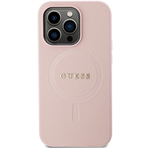 Kup Etui Guess GUHMP14LPSAHMCP Apple iPhone 14 Pro hardcase Saffiano MagSafe różowy/pink - GUE2801 - {ean13} - Sklep Home Screen