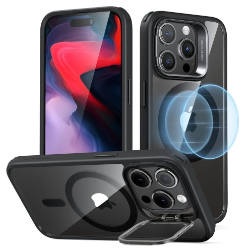 Kup Case ESR Classic Kickstand Halolock Magsafe Apple iPhone 15 Pro klar/schwarz - ESR683 - {ean13} - Sklep Home Screen