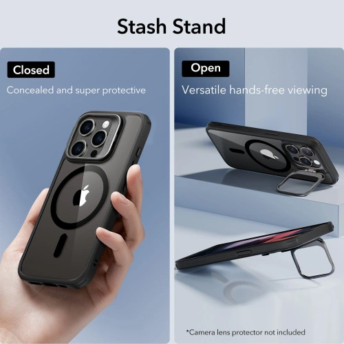 Kup ESR Apple Carcasă Classic Kickstand Halolock Magsafe iPhone 15 Pro transparent/negru - ESR683 - {ean13} - Sklep Home Screen