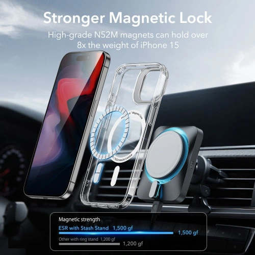 Buy ESR Classic Kickstand Halolock Magsafe Apple iPhone 15 Pro Max clear - ESR684 - {ean13} - Home Screen Store Europe