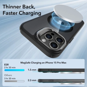 Kup Case ESR Classic Kickstand Halolock Magsafe Apple iPhone 15 Pro Max klar/schwarz - ESR685 - {ean13} - Sklep Home Screen