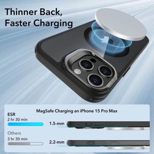 Kup Etui ESR Classic Kickstand Halolock Magsafe Apple iPhone 15 Pro Max átlátszó/fekete - ESR685 - {ean13} - Sklep Home Screen