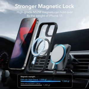 Kup Case ESR Classic Kickstand Halolock Magsafe Apple iPhone 15 Pro Max klar/schwarz - ESR685 - {ean13} - Sklep Home Screen