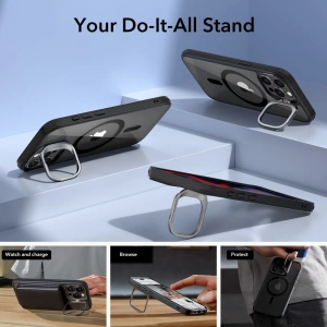 Kup Case ESR Classic Kickstand Halolock Magsafe Apple iPhone 15 Pro Max klar/schwarz - ESR685 - {ean13} - Sklep Home Screen