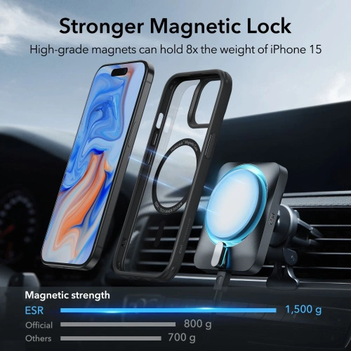 Kup Etui ESR Classic Hybrid HaloLock Magsafe Apple iPhone 15 Clear/black - ESR687 - {ean13} - Sklep Home Screen