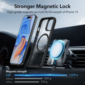 Kup Etui ESR Classic Hybrid HaloLock Magsafe Apple iPhone 15 Frosted Black - ESR688 - {ean13} - Sklep Home Screen