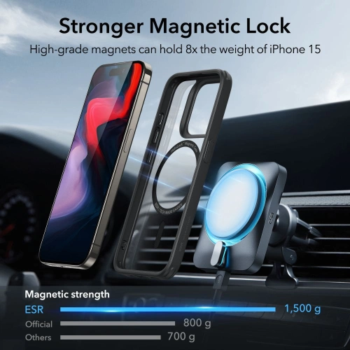 Kup Case ESR Classic Hybrid HaloLock Magsafe Apple iPhone 15 Pro Max klar/schwarz - ESR695 - {ean13} - Sklep Home Screen