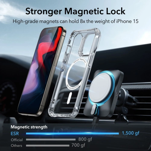 Kup Etui ESR Air Armor Halolock MagSafe Apple iPhone 15 Pro Max Čiré - ESR705 - {ean13} - Sklep Home Screen