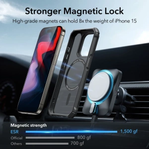 Kup Case ESR Air Armor Halolock MagSafe Apple iPhone 15 Pro Max Frosted Black - ESR706 - {ean13} - Sklep Home Screen