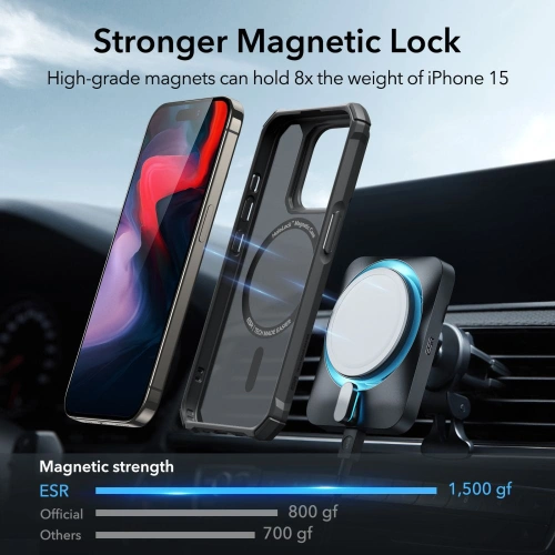 Kup Etui ESR Air Armor Halolock MagSafe Apple iPhone 15 Pro Max Frosted Black - ESR706 - {ean13} - Sklep Home Screen