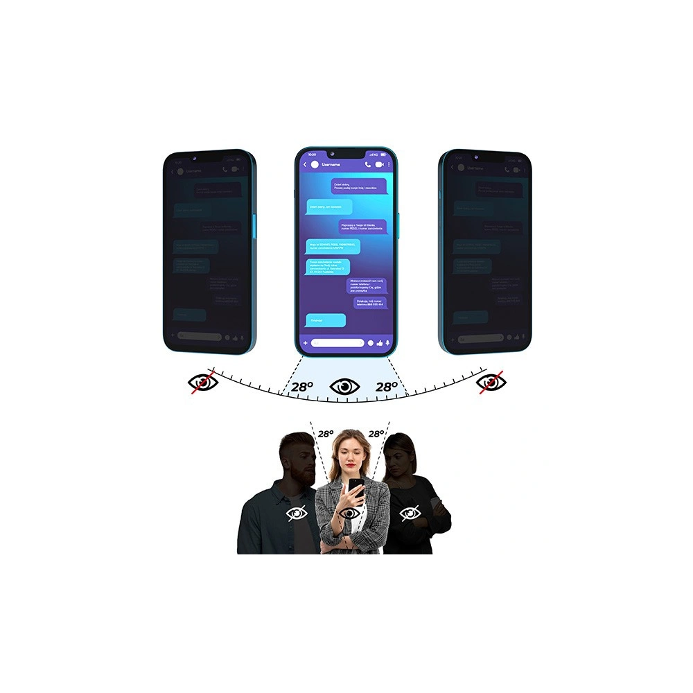 Matowe szkło prywatyzujące GrizzGlass SecretGlass do Apple iPhone 15 Pro