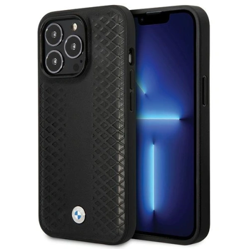 Kup Etui BMW BMHCP14L22RFGK Apple iPhone 14 Pro kožené s diamantovým vzorem černé/black - BMW497 - {ean13} - Sklep Home Screen