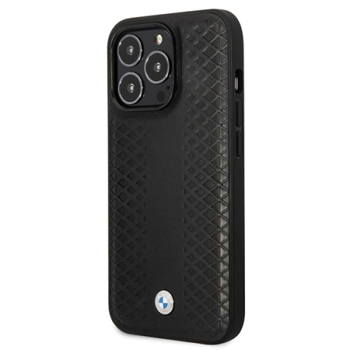 Buy BMW BMHCP14L22RFGK Apple iPhone 14 Pro Leather Diamond Pattern black - BMW497 - {ean13} - Home Screen Store Europe