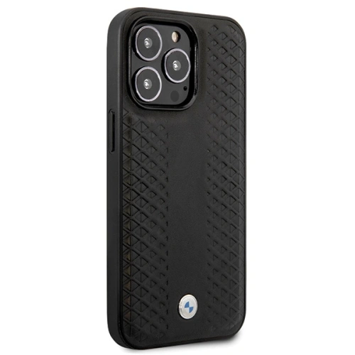 Buy BMW BMHCP14L22RFGK Apple iPhone 14 Pro Leather Diamond Pattern black - BMW497 - {ean13} - Home Screen Store Europe