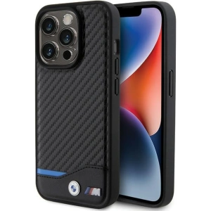 Etui BMW BMHCP15L22NBCK Apple iPhone 15 Pro Leather Carbon czarny/black