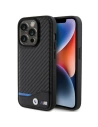 BMW Apple Husă BMHCP15L22NBCK iPhone 15 Pro Leather Carbon negru/negru
