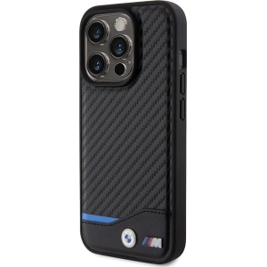 Etui BMW BMHCP15L22NBCK Apple iPhone 15 Pro Leather Carbon czarny/black