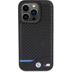 Etui BMW BMHCP15L22NBCK Apple iPhone 15 Pro Leather Carbon czarny/black