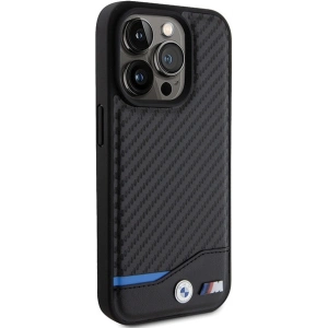 Etui BMW BMHCP15L22NBCK Apple iPhone 15 Pro Leather Carbon czarny/black