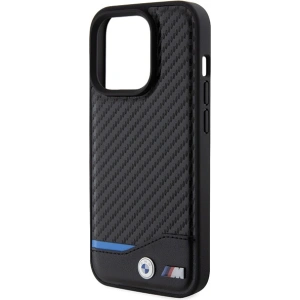 Etui BMW BMHCP15L22NBCK Apple iPhone 15 Pro Leather Carbon czarny/black