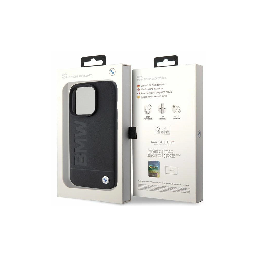 Etui BMW BMHCP15LSLLBK Apple iPhone 15 Pro Leather Hot Stamp czarny/black