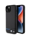 BMW Apple Carcasă BMHCP15M22NBCK iPhone 15 Plus / 14 Plus piele carbon negru/negru