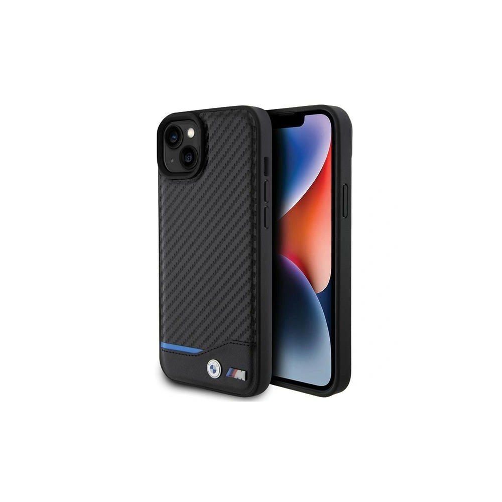 Etui BMW BMHCP15M22NBCK Apple iPhone 15 Plus / 14 Plus Leather Carbon czarny/black