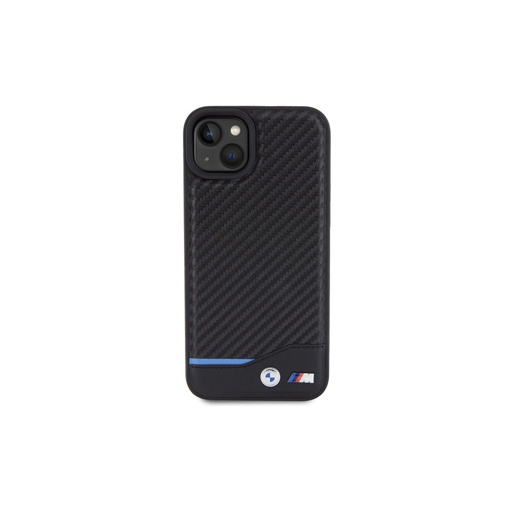 Etui BMW BMHCP15M22NBCK Apple iPhone 15 Plus / 14 Plus Leather Carbon czarny/black