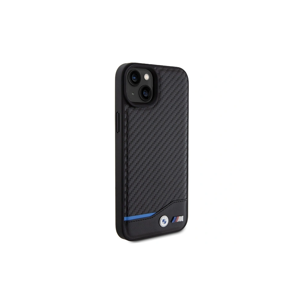 Etui BMW BMHCP15M22NBCK Apple iPhone 15 Plus / 14 Plus Leather Carbon czarny/black