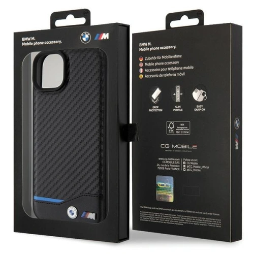 Kup Case BMW BMHCP15M22NBCK Apple iPhone 15 Plus / 14 Plus Leder Carbon schwarz/black - BMW500 - {ean13} - Sklep Home Screen