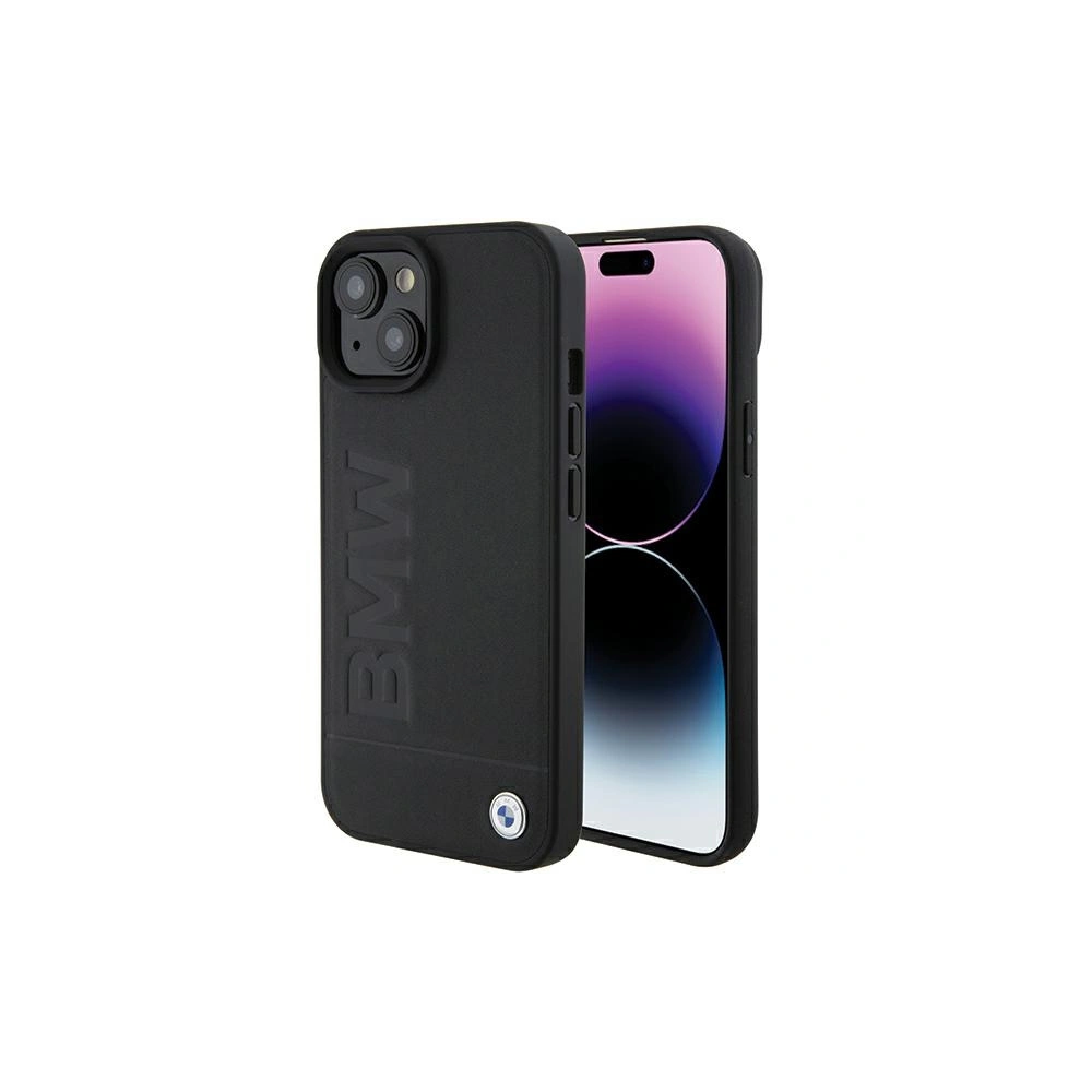 Etui BMW BMHCP15MSLLBK Apple iPhone 15 Plus / 14 Plus Leather Hot Stamp czarny/black