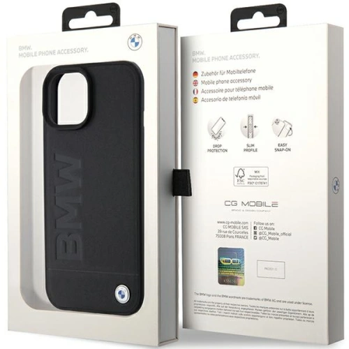 Kup Case BMW BMHCP15MSLLBK Apple iPhone 15 Plus / 14 Plus Leder Heißprägung schwarz/black - BMW501 - {ean13} - Sklep Home Screen
