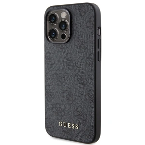 Etui Guess GUHCP15LG4GFGR Apple iPhone 15 Pro hard case 4G Metal Gold Logo szary/grey