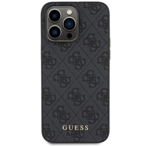 Etui Guess GUHCP15LG4GFGR Apple iPhone 15 Pro hard case 4G Metal Gold Logo szary/grey