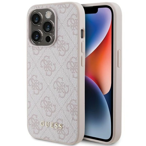 Kup Etui Guess GUHCP15LG4GFPI Apple iPhone 15 Pro hard case 4G Metal Gold Logo różowy/pink - GUE2807 - {ean13} - Sklep Home Screen