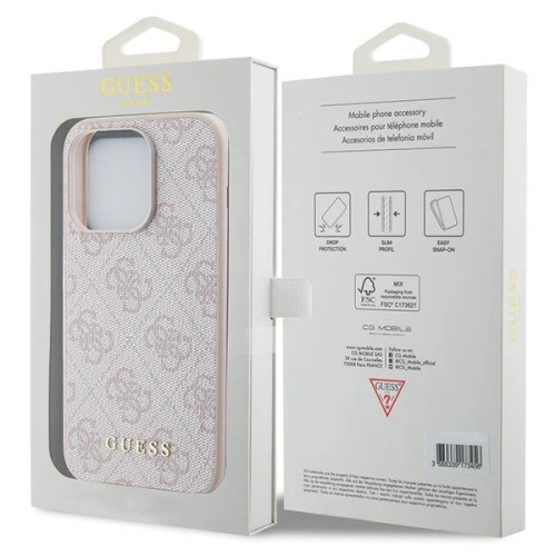 Kup Etui Guess GUHCP15LG4GFPI Apple iPhone 15 Pro hard case 4G Metal Gold Logo różowy/pink - GUE2807 - {ean13} - Sklep Home Screen