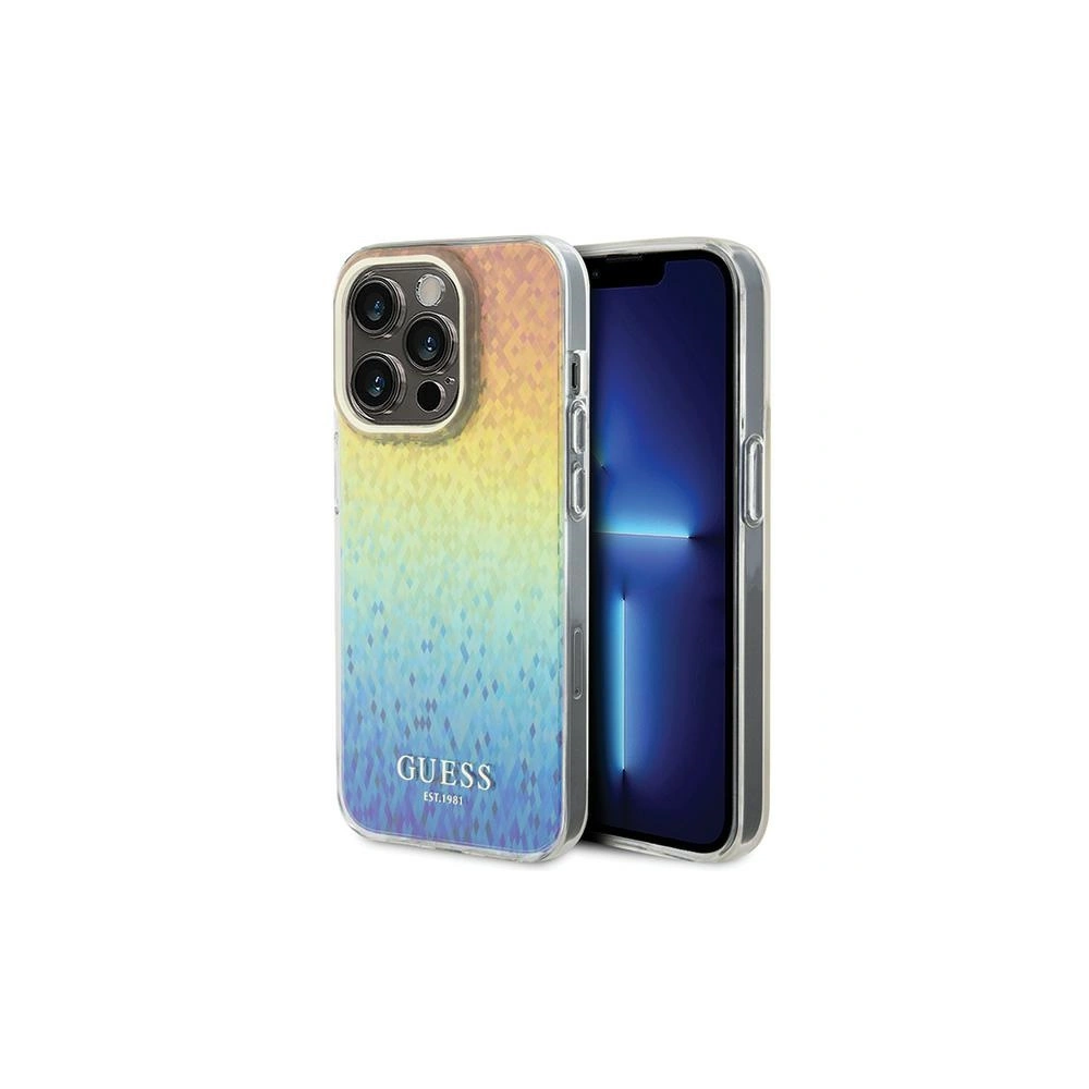 Etui Guess GUHCP15LHDECMI Apple iPhone 15 Pro hardcase IML Faceted Mirror Disco Iridescent wielokolorowy