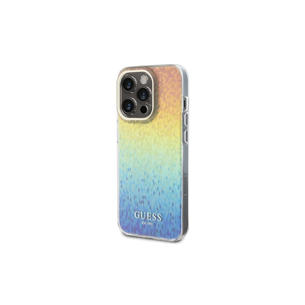 Etui Guess GUHCP15LHDECMI Apple iPhone 15 Pro hardcase IML Faceted Mirror Disco Iridescent wielokolorowy