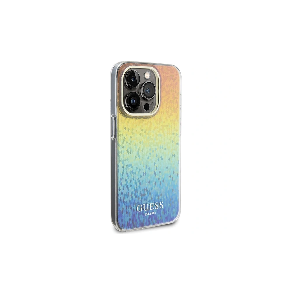 Etui Guess GUHCP15LHDECMI Apple iPhone 15 Pro hardcase IML Faceted Mirror Disco Iridescent wielokolorowy