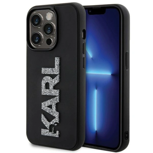 Kup Etui Karl Lagerfeld KLHCP15L3DMBKCK Apple iPhone 15 Pro hardcase 3D Rubber Glitter Logo fekete/black - KLD1644 - {ean13} - Sklep Home Screen