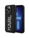 Etui Karl Lagerfeld KLHCP15L3DMBKCK Apple iPhone 15 Pro hardcase 3D Rubber Glitter Logo černý/black