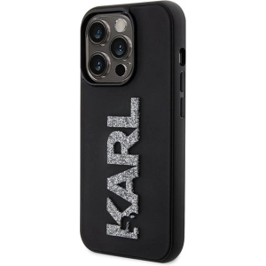 Etui Karl Lagerfeld KLHCP15L3DMBKCK Apple iPhone 15 Pro hardcase 3D Rubber Glitter Logo czarny/black