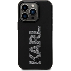 Etui Karl Lagerfeld KLHCP15L3DMBKCK Apple iPhone 15 Pro hardcase 3D Rubber Glitter Logo czarny/black