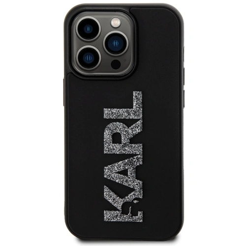Kup Etui Karl Lagerfeld KLHCP15L3DMBKCK Apple iPhone 15 Pro hardcase 3D Rubber Glitter Logo czarny/black - KLD1644 - {ean13} - Sklep Home Screen