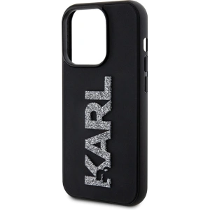 Etui Karl Lagerfeld KLHCP15L3DMBKCK Apple iPhone 15 Pro hardcase 3D Rubber Glitter Logo czarny/black