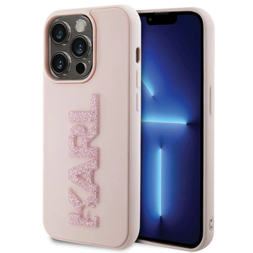 Kup Etui Karl Lagerfeld KLHCP15L3DMBKCP Apple iPhone 15 Pro hardcase 3D Rugalmas Csillogó Logó rózsaszín/pink - KLD1645 - {ean13} - Sklep Home Screen