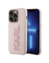 Etui Karl Lagerfeld KLHCP15L3DMBKCP Apple iPhone 15 Pro hardcase 3D Rugalmas Csillogó Logó rózsaszín/pink